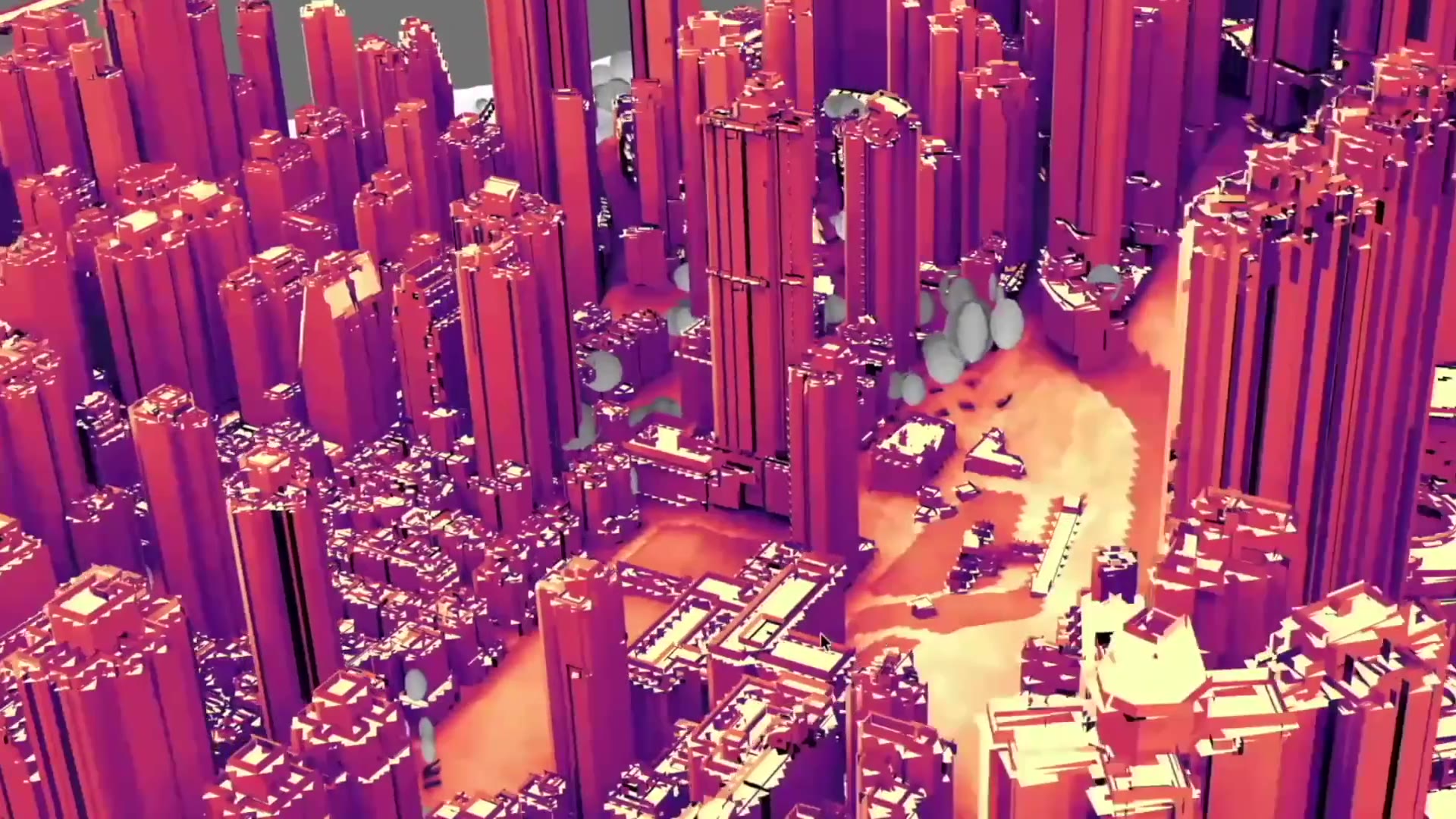 Infrared City climate model flythrough